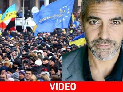 Βίντεο συμπαράστασης του Κλούνεϊ στους Ουκρανούς διαδηλωτές